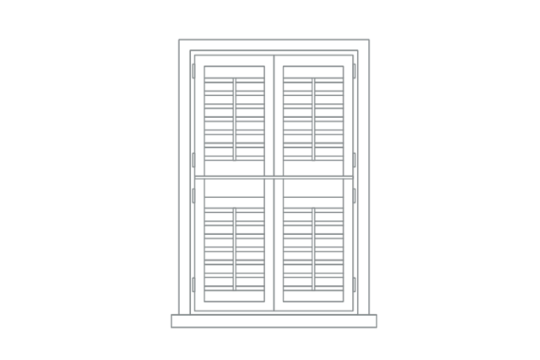 Tier On Tier Shutters | KD Shutters